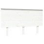 Solid white pine wood bed headboard 139x6x82.5 cm by , Headboards and footboards - Ref: Foro24-819166, Price: 62,92 €, Discou...