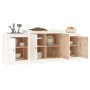 Solid white pine wood sideboard 164x37x68 cm by , Sideboards - Ref: Foro24-821493, Price: 187,63 €, Discount: %