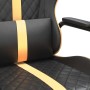 Silla gaming cuero sintético negro y dorado de , Sillones para videojuegos - Ref: Foro24-3143789, Precio: 125,27 €, Descuento: %