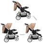 Taupe and black 3-wheel stroller/stroller by , Baby strollers - Ref: Foro24-10182, Price: 138,99 €, Discount: %