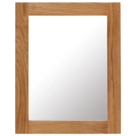 Espejo de madera maciza de roble 40x50 cm de vidaXL, Espejos - Ref: Foro24-247455, Precio: 79,99 €, Descuento: %