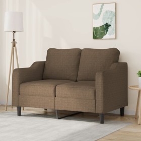 2 seater sofa in brown fabric 120 cm by , Sofas - Ref: Foro24-348940, Price: 194,99 €, Discount: %