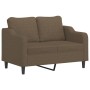 2 seater sofa in brown fabric 120 cm by , Sofas - Ref: Foro24-348940, Price: 194,60 €, Discount: %