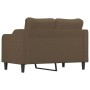 2 seater sofa in brown fabric 120 cm by , Sofas - Ref: Foro24-348940, Price: 194,60 €, Discount: %