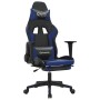 Gaming-Stuhl mit Massage und Fußstütze aus schwarz-blauem Kunstleder von , Gaming-Stühle - Ref: Foro24-345457, Preis: 117,65 ...