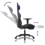 Silla gaming de masaje y reposapiés cuero sintético negro azul de , Sillones para videojuegos - Ref: Foro24-345457, Precio: 1...