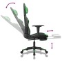 Silla gaming de masaje y reposapiés cuero sintético negro verde de , Sillones para videojuegos - Ref: Foro24-345460, Precio: ...