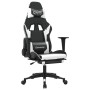 Gaming-Stuhl mit Massage und Fußstütze Kunstleder schwarz weiß von , Gaming-Stühle - Ref: Foro24-345462, Preis: 149,99 €, Rab...