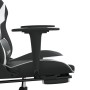 Gaming chair with massage and footrest synthetic leather black white by , Gaming chairs - Ref: Foro24-345462, Price: 148,85 €...