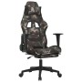 Silla gaming de masaje con reposapiés tela negro y camuflaje de , Sillones para videojuegos - Ref: Foro24-345510, Precio: 149...