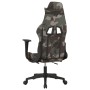 Silla gaming de masaje con reposapiés tela negro y camuflaje de , Sillones para videojuegos - Ref: Foro24-345510, Precio: 149...