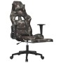 Silla gaming de masaje con reposapiés tela negro y camuflaje de , Sillones para videojuegos - Ref: Foro24-345510, Precio: 149...