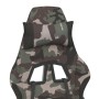 Silla gaming de masaje con reposapiés tela negro y camuflaje de , Sillones para videojuegos - Ref: Foro24-345510, Precio: 149...