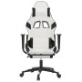 Gaming chair with massage and footrest synthetic leather black white by , Gaming chairs - Ref: Foro24-345531, Price: 146,20 €...