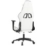 Gaming chair with massage and footrest synthetic leather black white by , Gaming chairs - Ref: Foro24-345531, Price: 146,20 €...