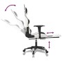 Silla gaming masaje y reposapiés cuero sintético negro blanco de , Sillones para videojuegos - Ref: Foro24-345531, Precio: 14...