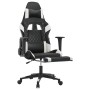 Gaming-Stuhl mit Massage und Fußstütze Kunstleder schwarz weiß von , Gaming-Stühle - Ref: Foro24-345527, Preis: 145,60 €, Rab...