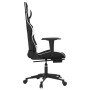 Gaming chair with massage and footrest synthetic leather black white by , Gaming chairs - Ref: Foro24-345527, Price: 145,60 €...