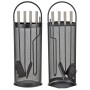 HI Fireplace utensil set 5 pieces black 23x14.8x66 cm by , fireplace tools - Ref: Foro24-435305, Price: 39,72 €, Discount: %