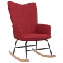 Silla mecedora con reposapiés tela rojo tinto de , Mecedoras - Ref: Foro24-328026, Precio: 155,11 €, Descuento: %