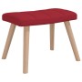 Silla mecedora con reposapiés tela rojo tinto de , Mecedoras - Ref: Foro24-328026, Precio: 155,11 €, Descuento: %