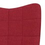 Silla mecedora con reposapiés tela rojo tinto de , Mecedoras - Ref: Foro24-328026, Precio: 155,99 €, Descuento: %