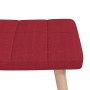 Silla mecedora con reposapiés tela rojo tinto de , Mecedoras - Ref: Foro24-328026, Precio: 155,11 €, Descuento: %