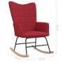 Silla mecedora con reposapiés tela rojo tinto de , Mecedoras - Ref: Foro24-328026, Precio: 155,11 €, Descuento: %