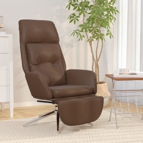 Sillón de relax y reposapiés cuero auténtico y sintético marrón de , Sillones - Ref: Foro24-3097744, Precio: 207,99 €, Descue...