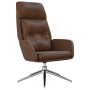 Brown genuine and synthetic leather relaxation armchair and footrest by , Armchairs - Ref: Foro24-3097744, Price: 207,31 €, D...