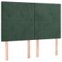 Cabeceros 4 unidades terciopelo verde oscuro 72x5x78/88 cm de , Cabeceros y pies de cama - Ref: Foro24-3116103, Precio: 106,9...