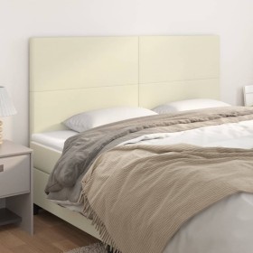 Headboards 4 units cream-colored synthetic leather 100x5x78/88 cm by , Headboards and footboards - Ref: Foro24-3116162, Price...