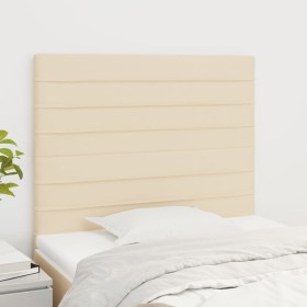 Cabeceros 2 unidades de tela color crema 90x5x78/88 cm de , Cabeceros y pies de cama - Ref: Foro24-3116459, Precio: 67,28 €, ...