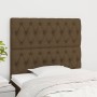 Headboards 2 units of dark brown fabric 90x7x78/88 cm by , Headboards and footboards - Ref: Foro24-3116653, Price: 84,70 €, D...