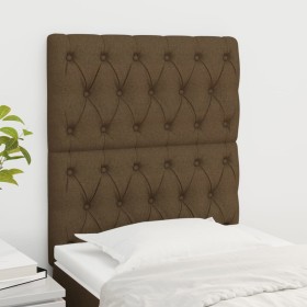 Headboards 2 units of dark brown fabric 80x7x78/88 cm by , Headboards and footboards - Ref: Foro24-3116645, Price: 79,99 €, D...