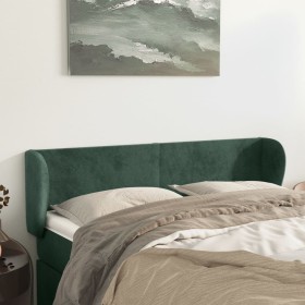 Dark green velvet headboard 147x23x78/88 cm by , Headboards and footboards - Ref: Foro24-3116915, Price: 65,80 €, Discount: %