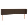 Brown synthetic leather headboard 183x23x78/88 cm by , Headboards and footboards - Ref: Foro24-3116969, Price: 69,99 €, Disco...