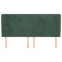 Headboard with dark green velvet ears 163x23x118/128cm by , Headboards and footboards - Ref: Foro24-3117733, Price: 123,44 €,...