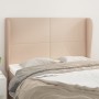 Headboard with ears cappuccino synthetic leather 147x23x118/128 cm by , Headboards and footboards - Ref: Foro24-3117771, Pric...