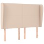 Headboard with ears cappuccino synthetic leather 147x23x118/128 cm by , Headboards and footboards - Ref: Foro24-3117771, Pric...