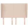 Headboard with ears cappuccino synthetic leather 147x23x118/128 cm by , Headboards and footboards - Ref: Foro24-3117771, Pric...