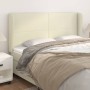 Headboard with ears cream synthetic leather 203x23x118/128 cm by , Headboards and footboards - Ref: Foro24-3117786, Price: 13...