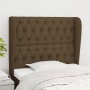 Headboard with dark brown fabric ears 93x23x118/128 cm by , Headboards and footboards - Ref: Foro24-3118277, Price: 96,45 €, ...