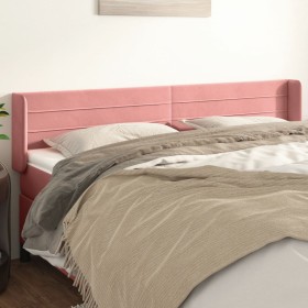 Pink velvet headboard 163x16x78/88 cm by , Headboards and footboards - Ref: Foro24-3118967, Price: 70,65 €, Discount: %