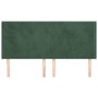 Headboard with dark green velvet ears 203x16x118/128cm by , Headboards and footboards - Ref: Foro24-3119369, Price: 131,96 €,...