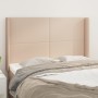 Headboard with ears cappuccino synthetic leather 147x16x118/128 cm by , Headboards and footboards - Ref: Foro24-3119395, Pric...