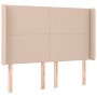 Headboard with ears cappuccino synthetic leather 147x16x118/128 cm by , Headboards and footboards - Ref: Foro24-3119395, Pric...