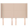 Headboard with ears cappuccino synthetic leather 147x16x118/128 cm by , Headboards and footboards - Ref: Foro24-3119395, Pric...