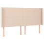 Headboard with ears cappuccino synthetic leather 183x16x118/128 cm by , Headboards and footboards - Ref: Foro24-3119407, Pric...