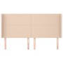 Headboard with ears cappuccino synthetic leather 183x16x118/128 cm by , Headboards and footboards - Ref: Foro24-3119407, Pric...